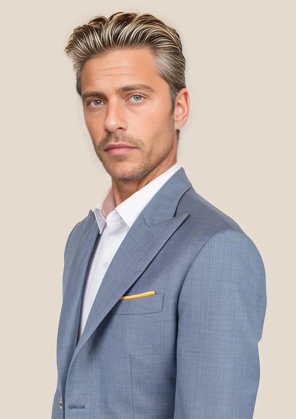 Bryant Vista Blue Sharkskin Suit sold by Sartoro product image thumbnail 5