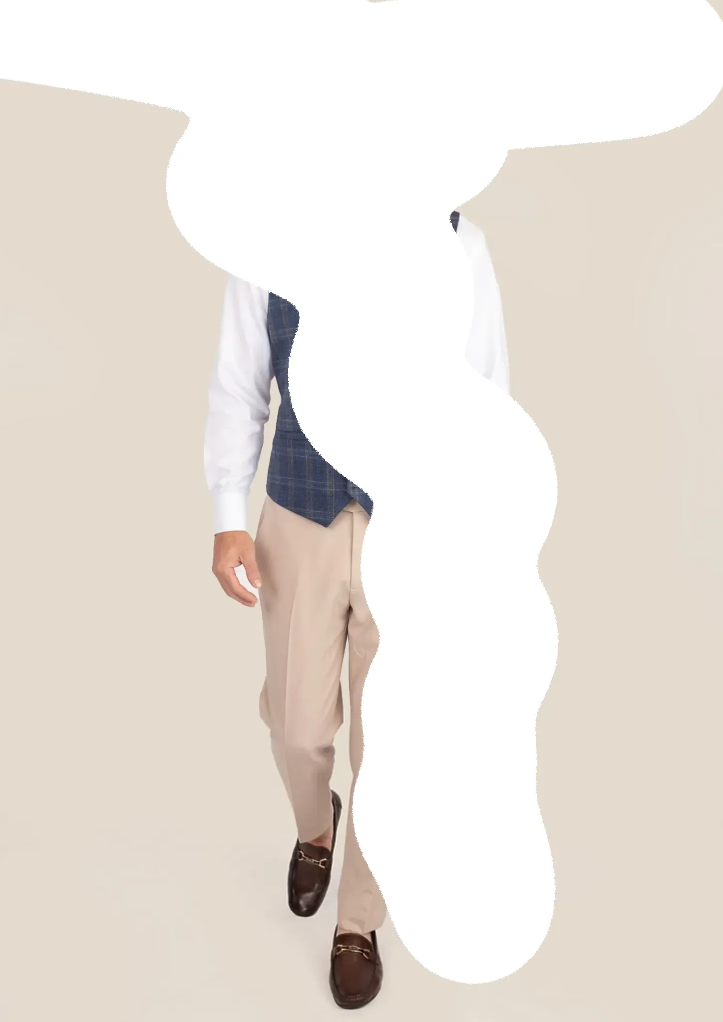 Deep Cobalt Blue Plaid Vest sold by Sartoro product image thumbnail 5