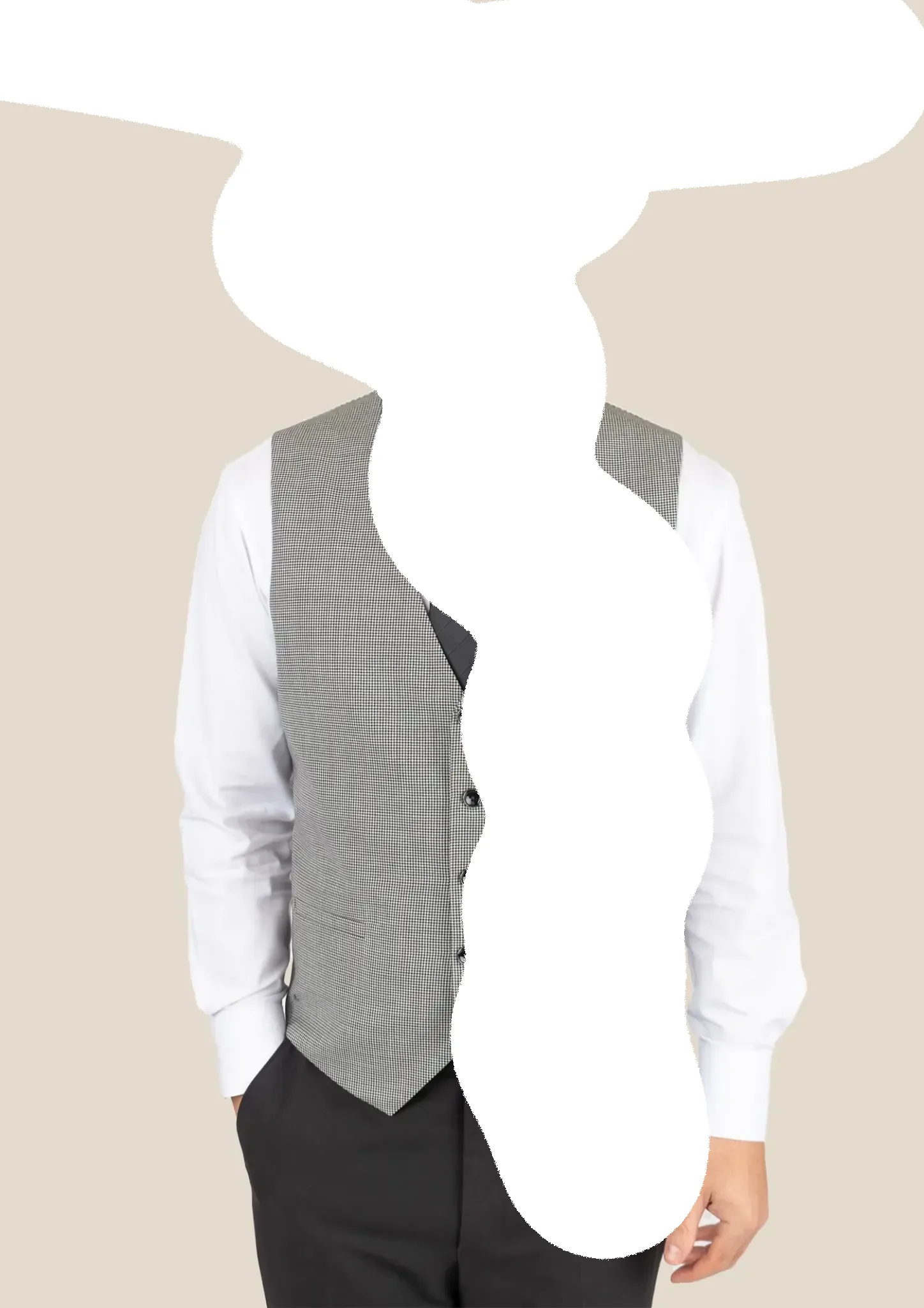 Grey Houndstooth Vest sold by Sartoro product image thumbnail 4