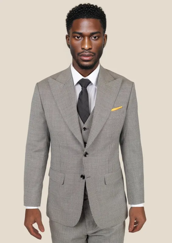 Hudson Grey Houndstooth Suit made by Sartoro