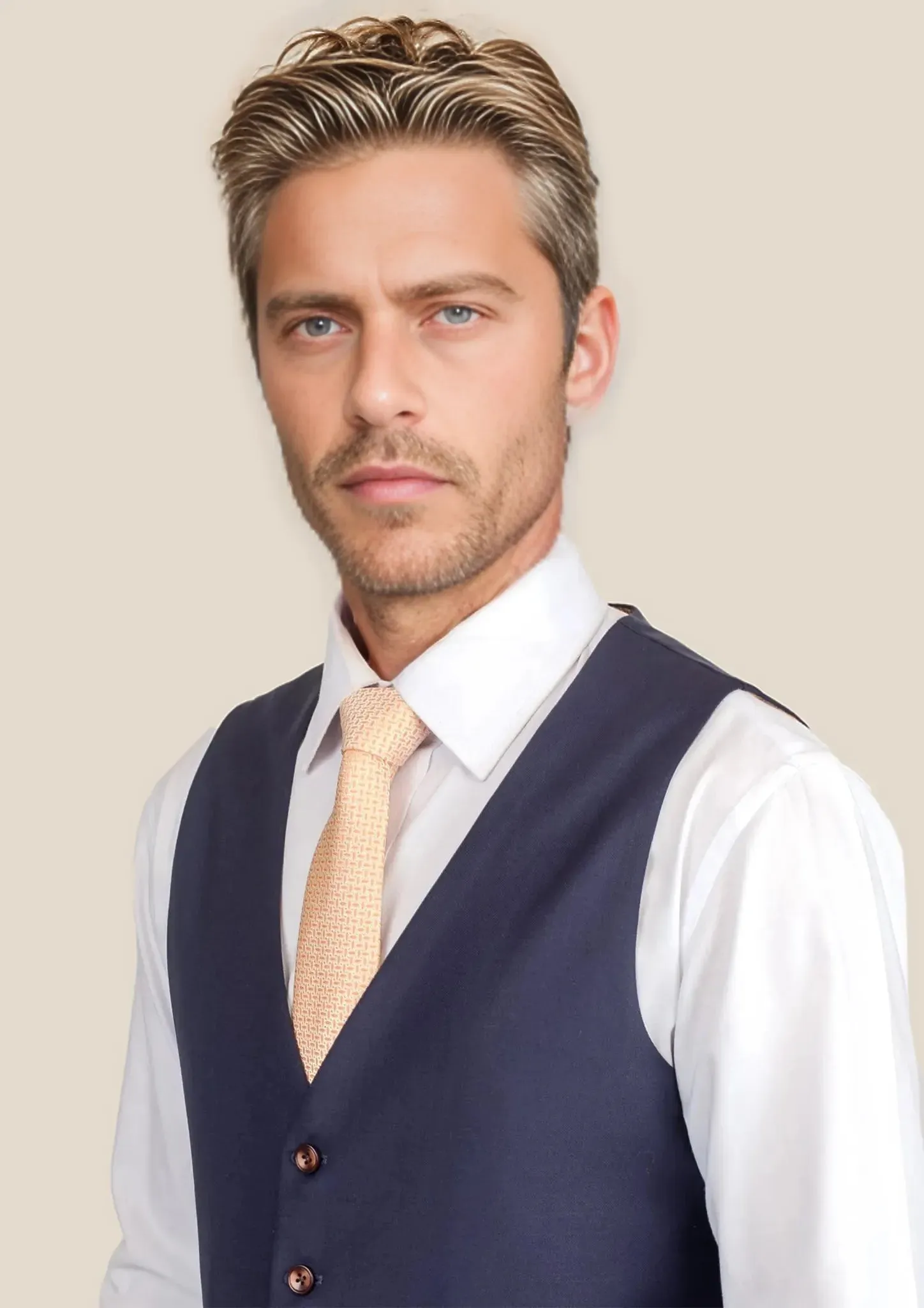 Stratos Blue Mohair Vest sold by Sartoro product image thumbnail 4