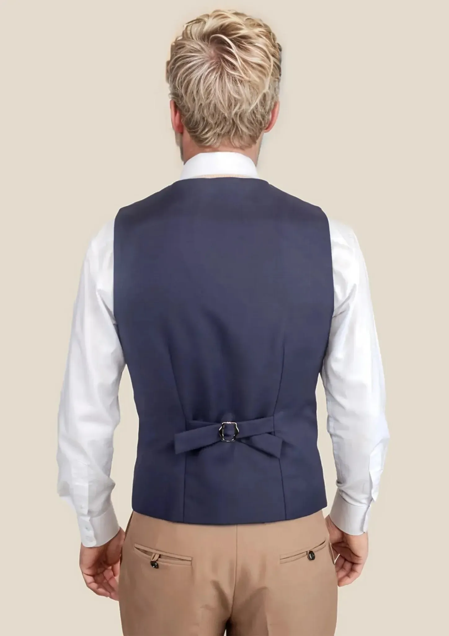 Stratos Blue Mohair Vest sold by Sartoro product image thumbnail 5