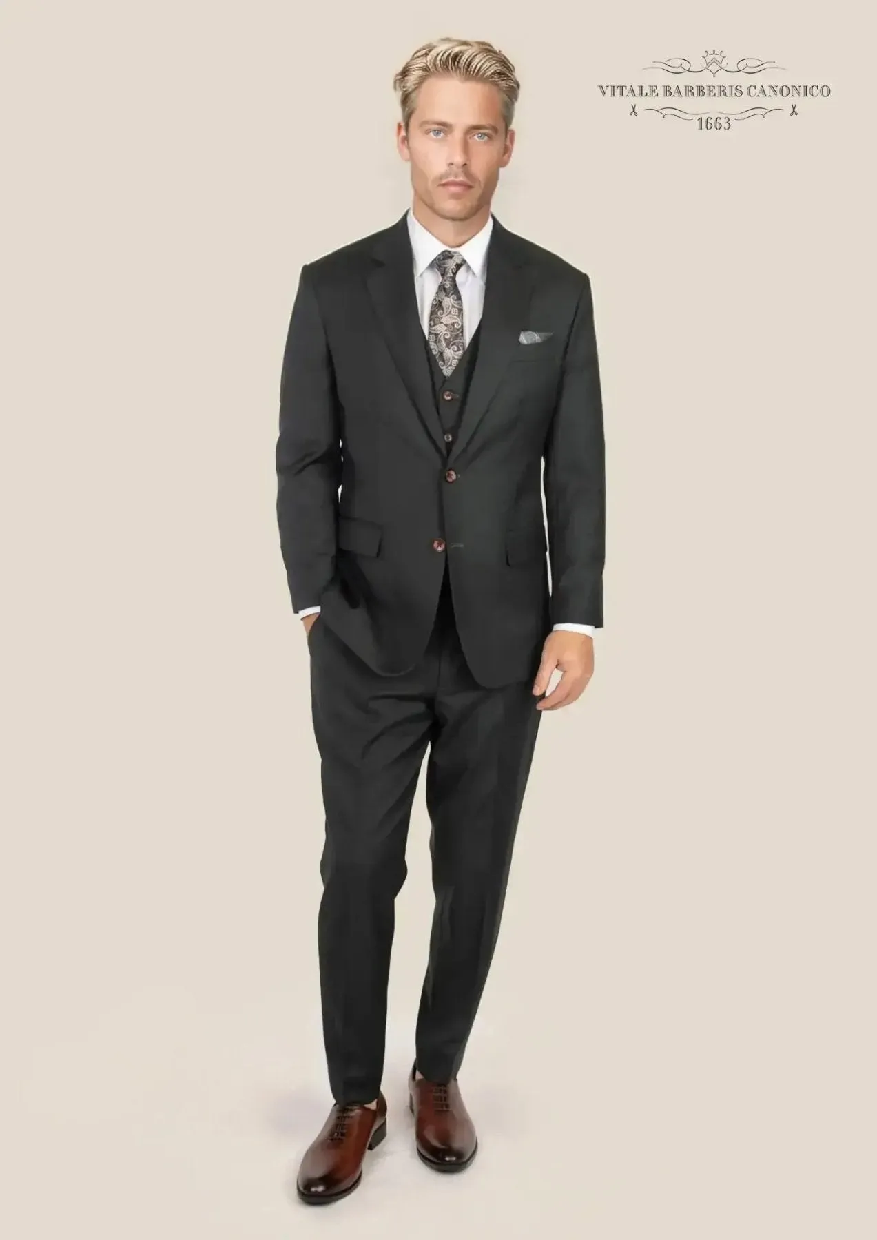 Astor Dark Green Twill Suit sold by Sartoro product image thumbnail 3