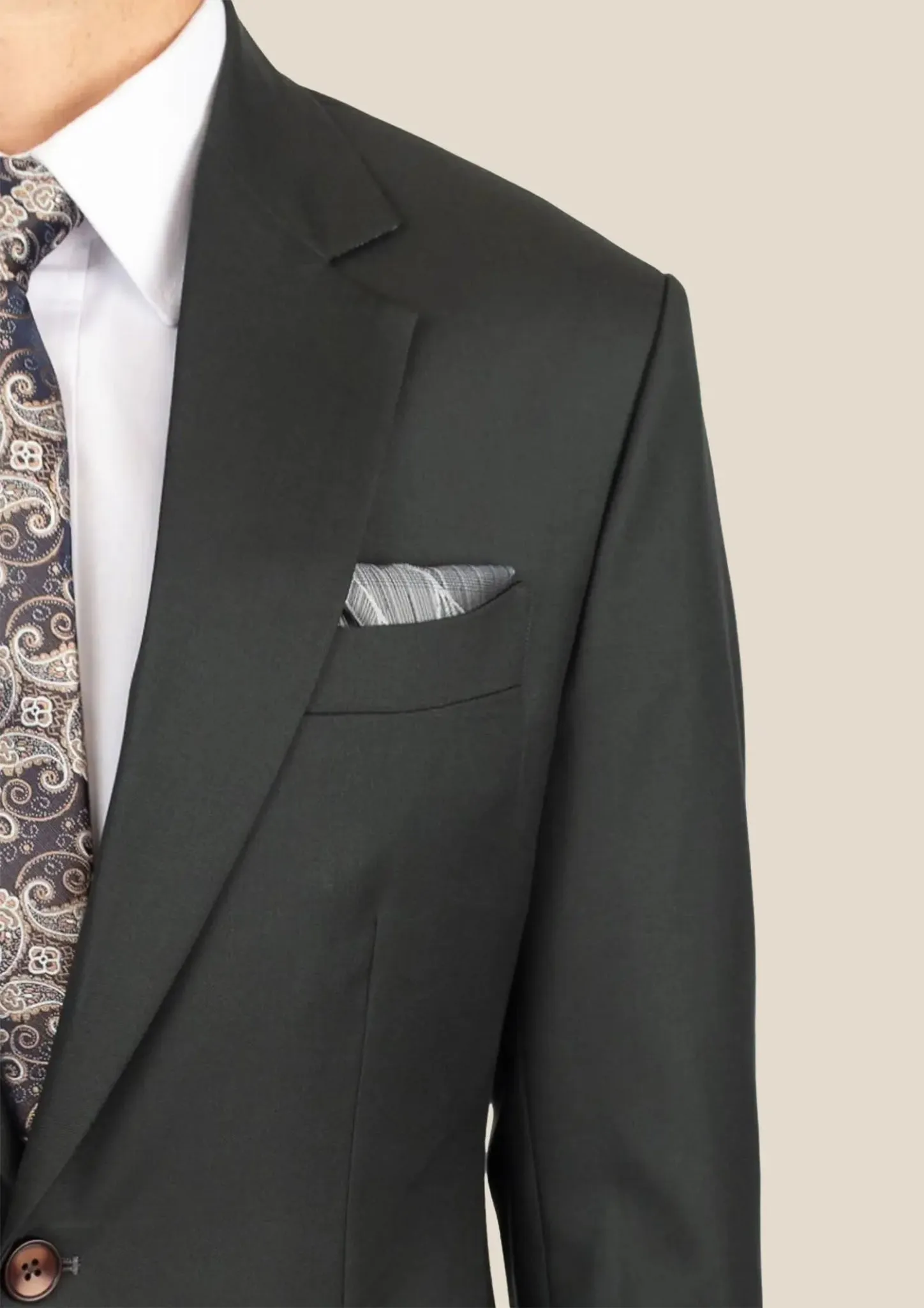 Astor Dark Green Twill Suit sold by Sartoro product image thumbnail 2