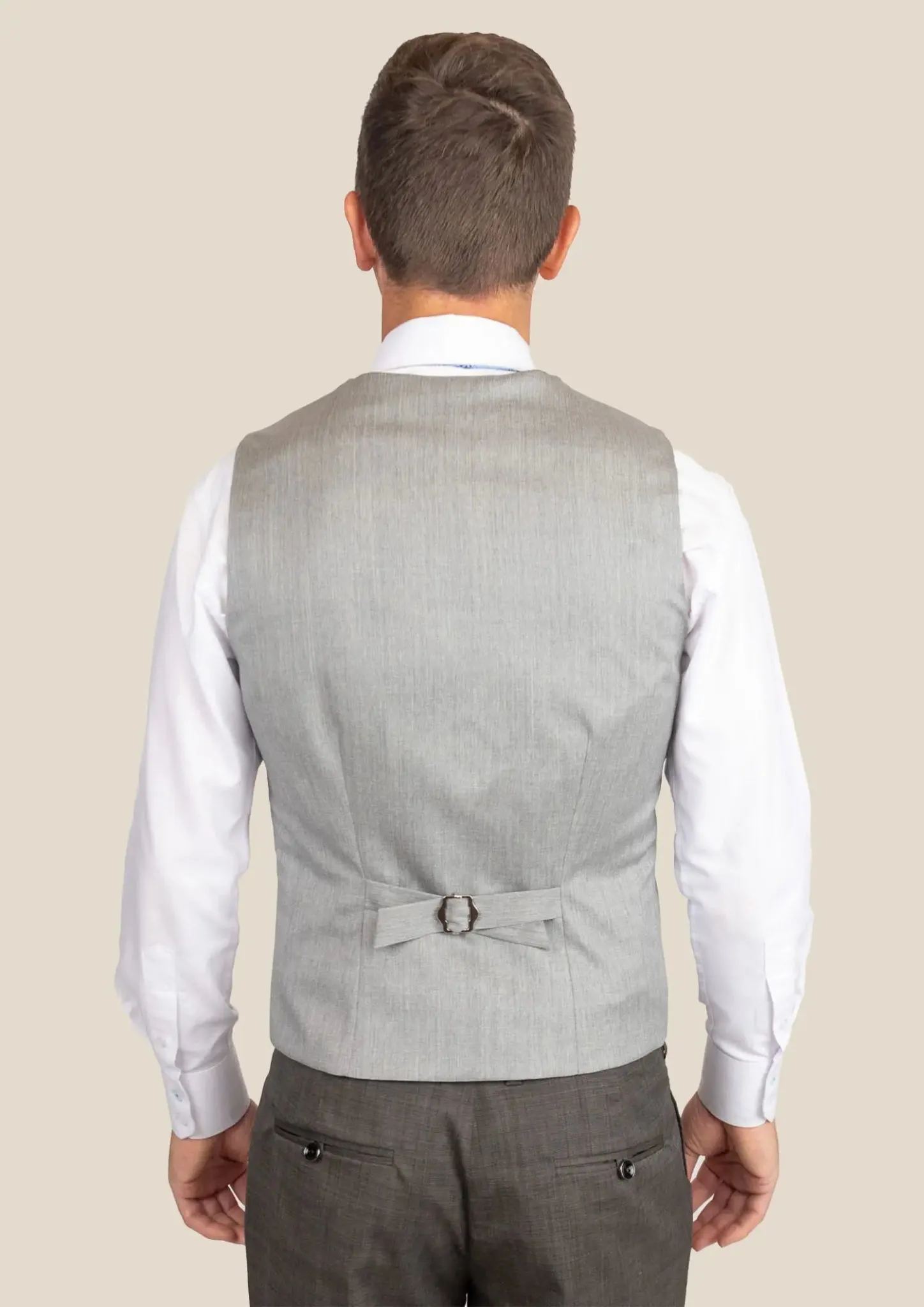 Glacier Grey Twill Vest sold by Sartoro product image thumbnail 3
