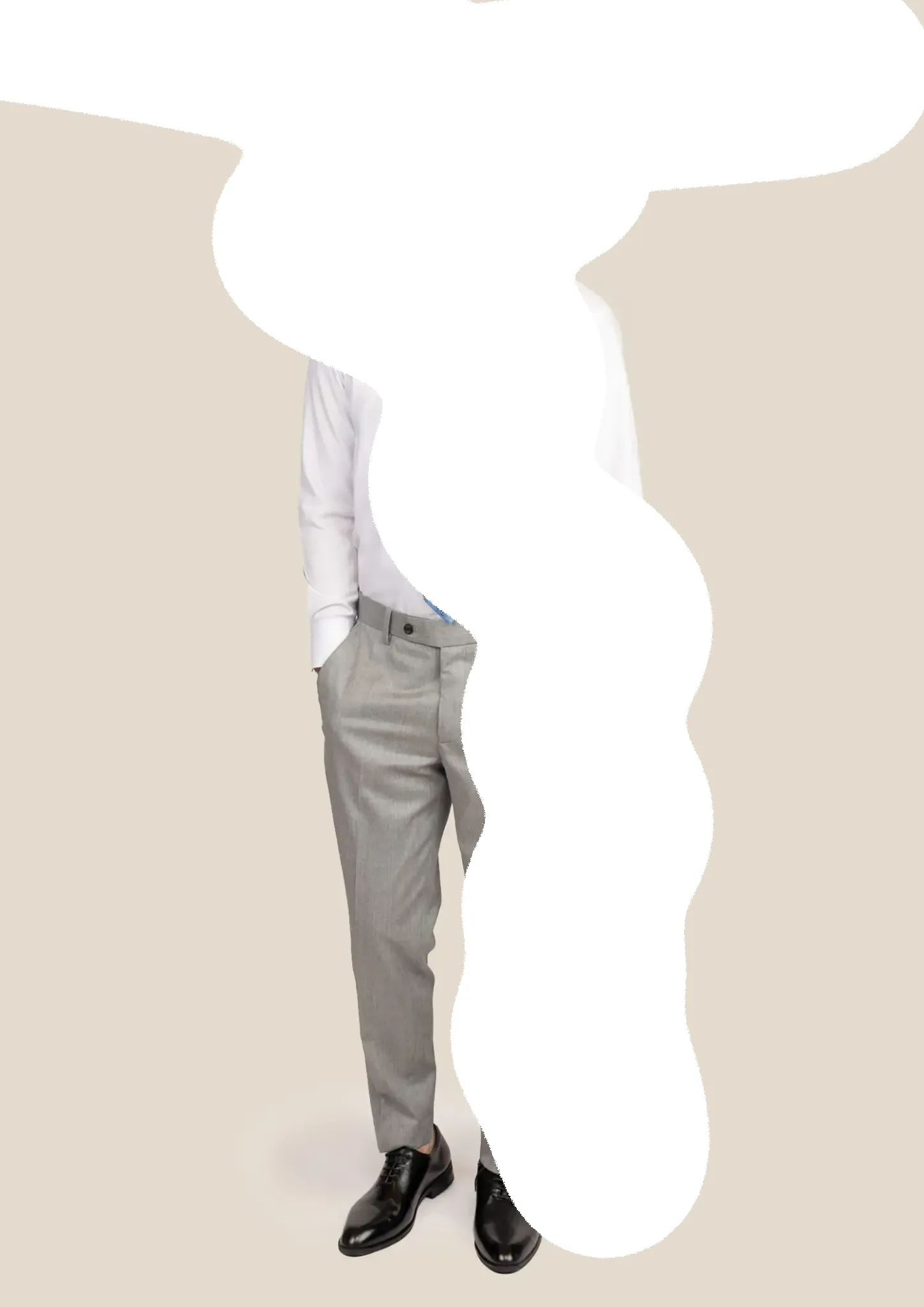 Glacier Grey Twill Pants sold by Sartoro product image thumbnail 5
