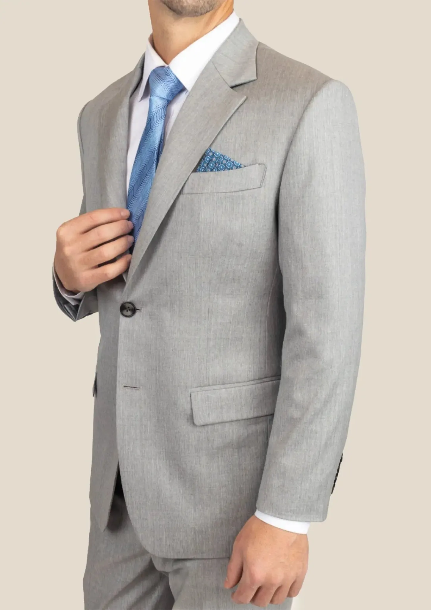 Astor Glacier Grey Twill Jacket sold by Sartoro product image thumbnail 3