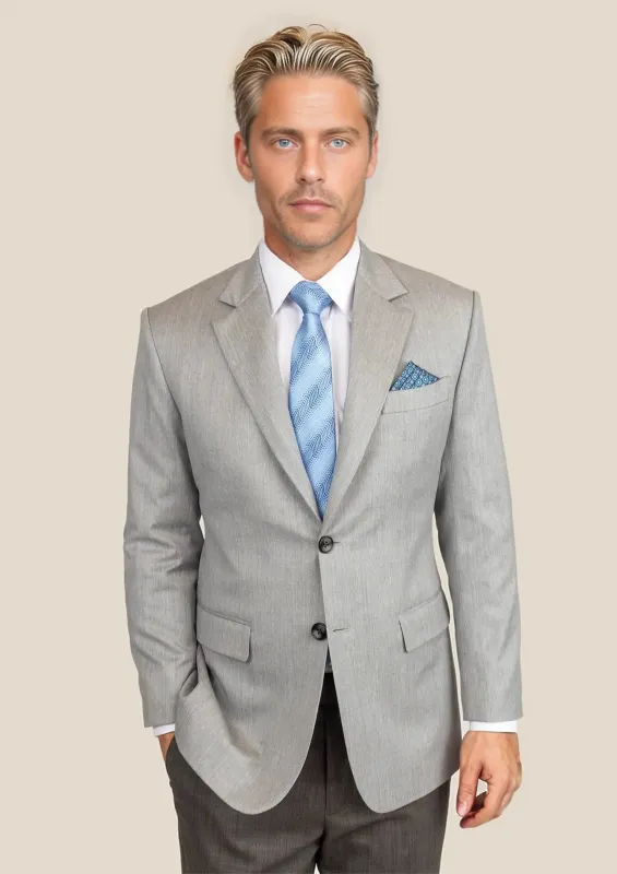 Astor Glacier Grey Twill Jacket sold by Sartoro