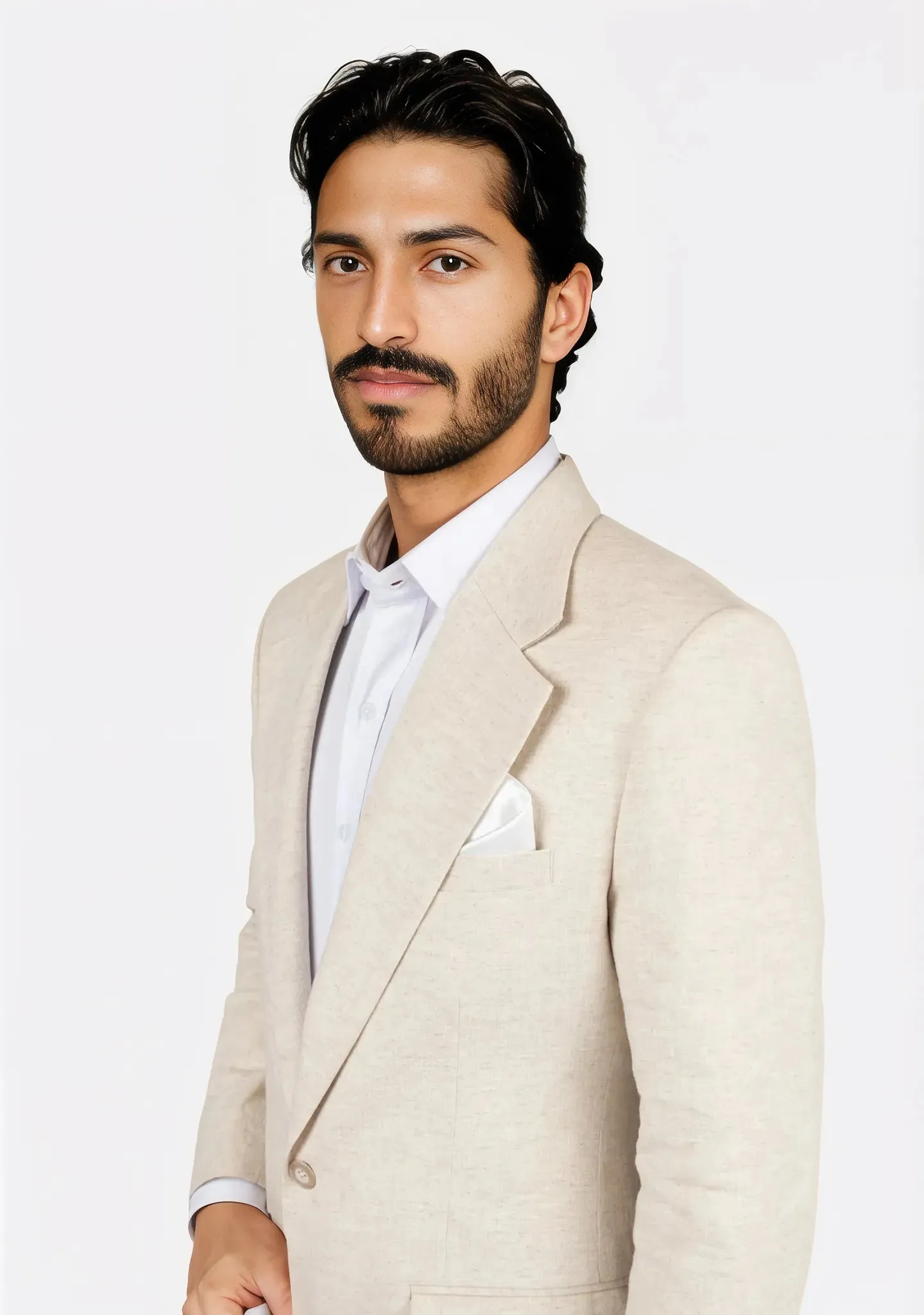 Eldridge Sand Linen Suit sold by Sartoro product image thumbnail 3