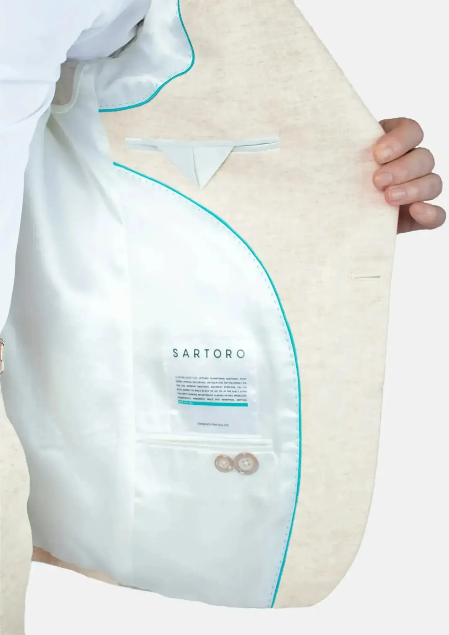 Eldridge Sand Linen Suit sold by Sartoro product image thumbnail 5