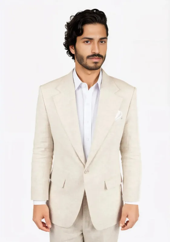 Eldridge Sand Linen Suit sold by Sartoro