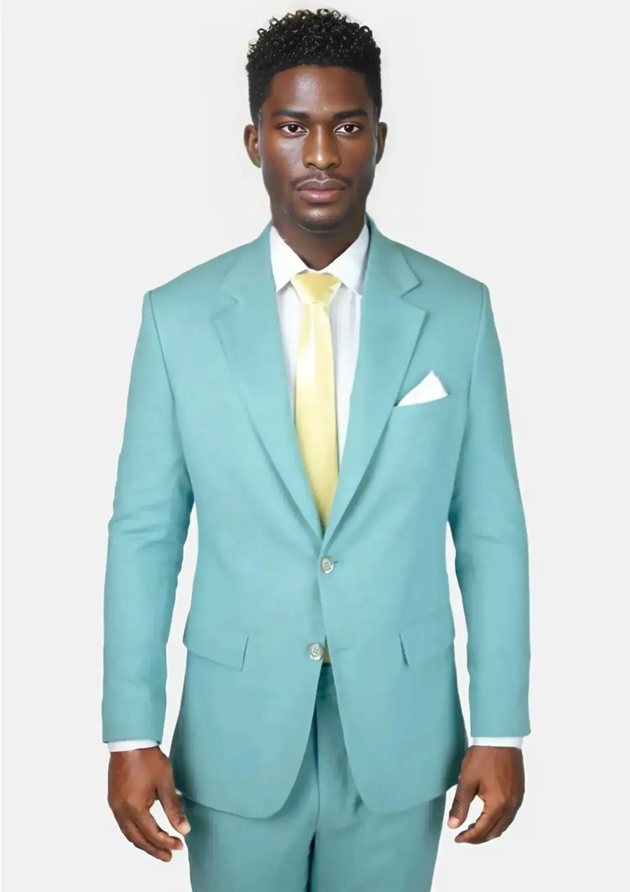 Astor Capri Blue Linen Blend Suit sold by Sartoro