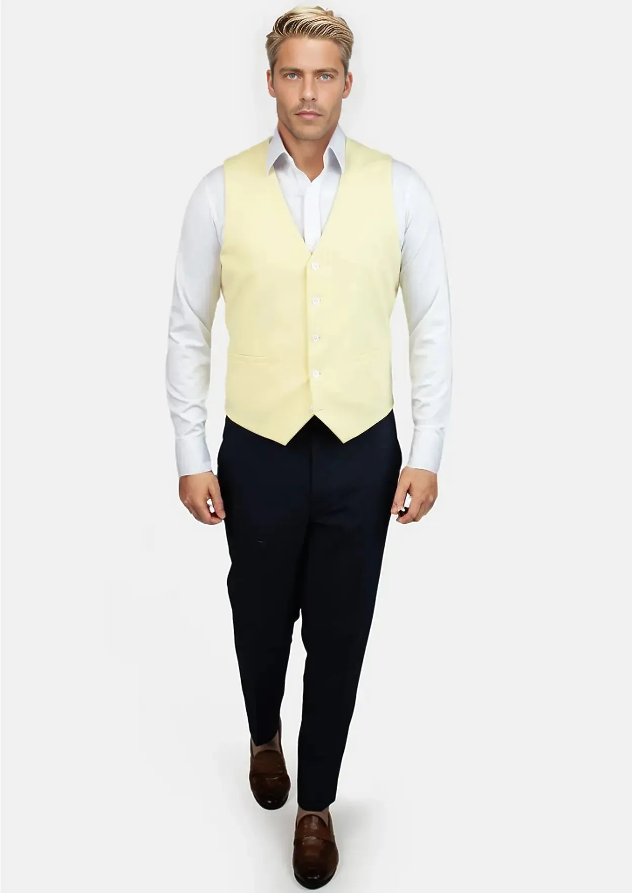 Cream Vest sold by Sartoro product image thumbnail 3