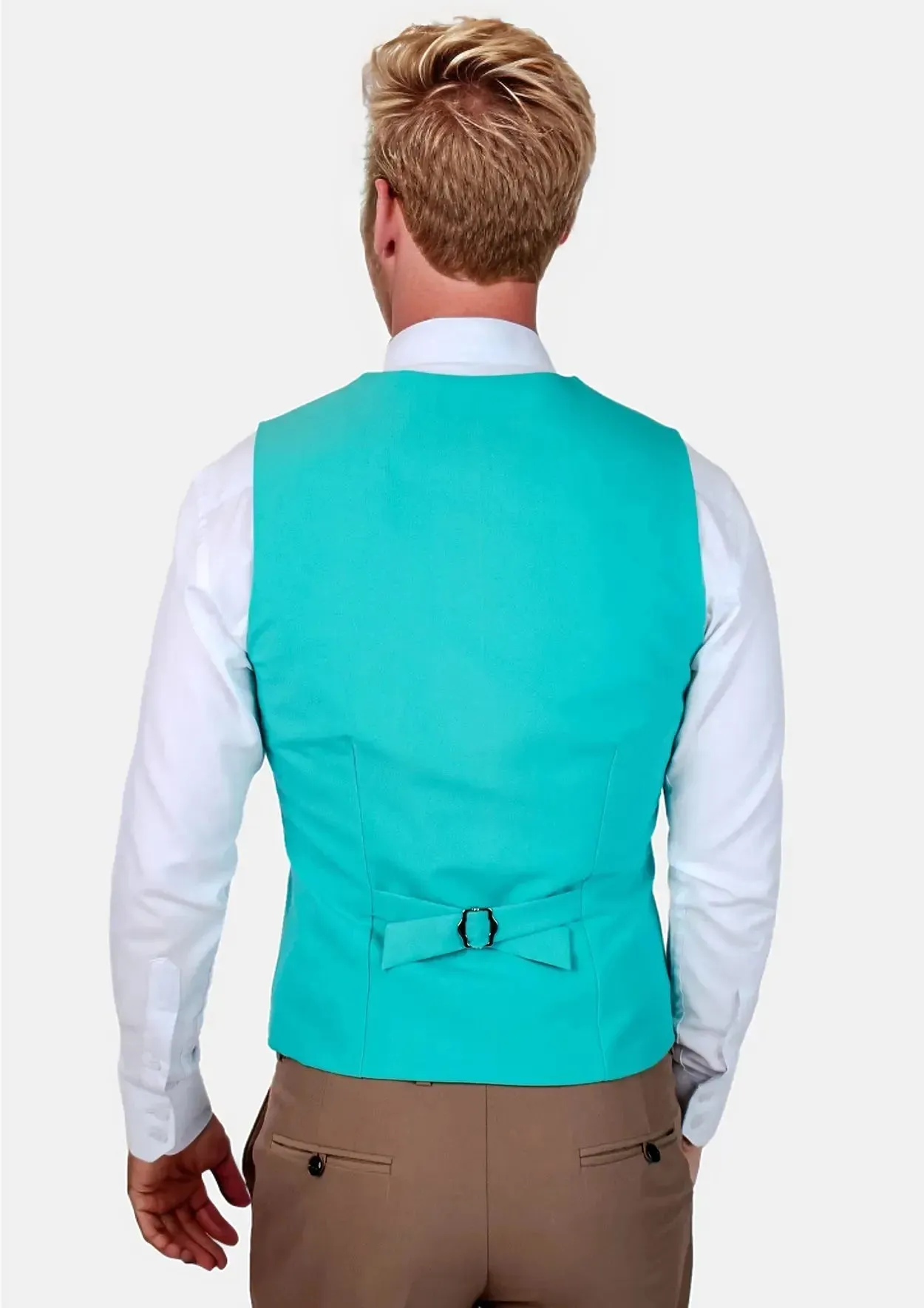 Aqua Blue Vest sold by Sartoro product image thumbnail 4