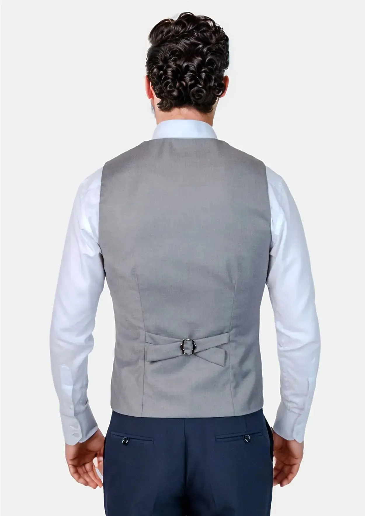 Oslo Grey Twill Vest sold by Sartoro product image thumbnail 4