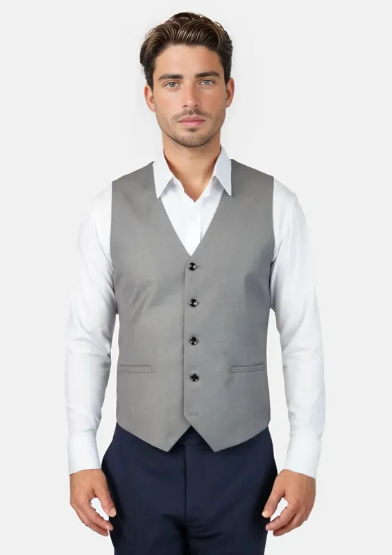 Light Grey Twill Vest sold by Sartoro