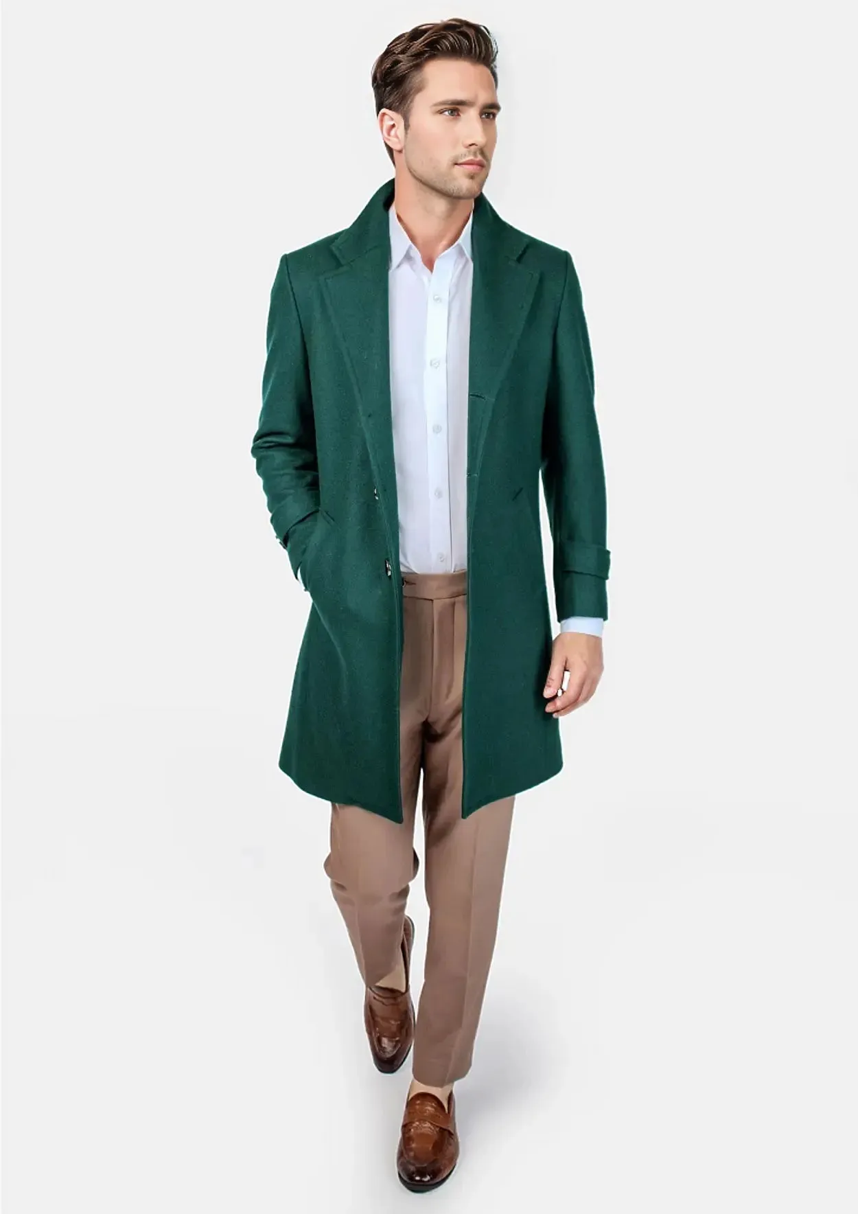 Green Classic Overcoat sold by Sartoro product image thumbnail 5