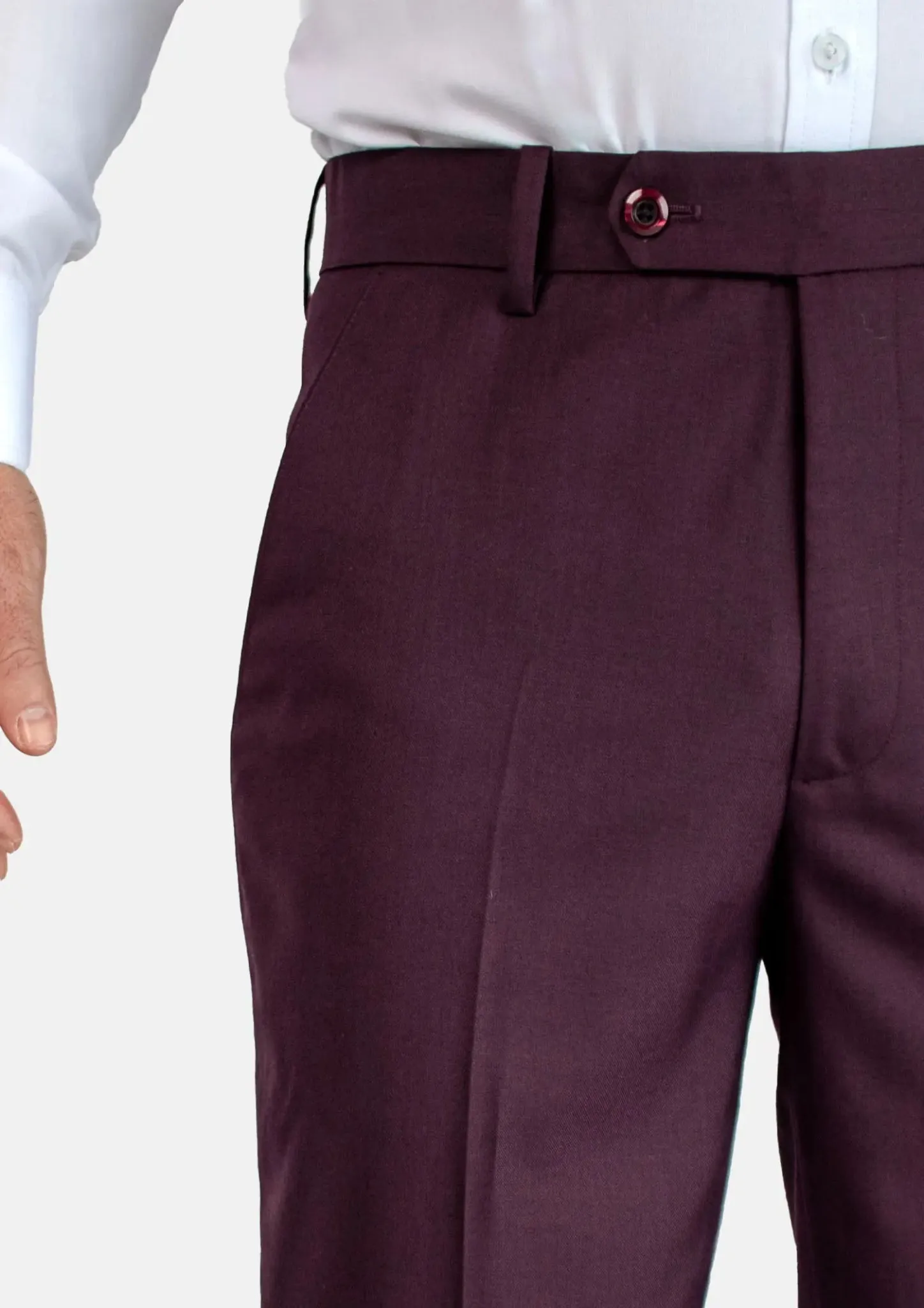 Burgundy Sharkskin Pants sold by Sartoro product image thumbnail 2