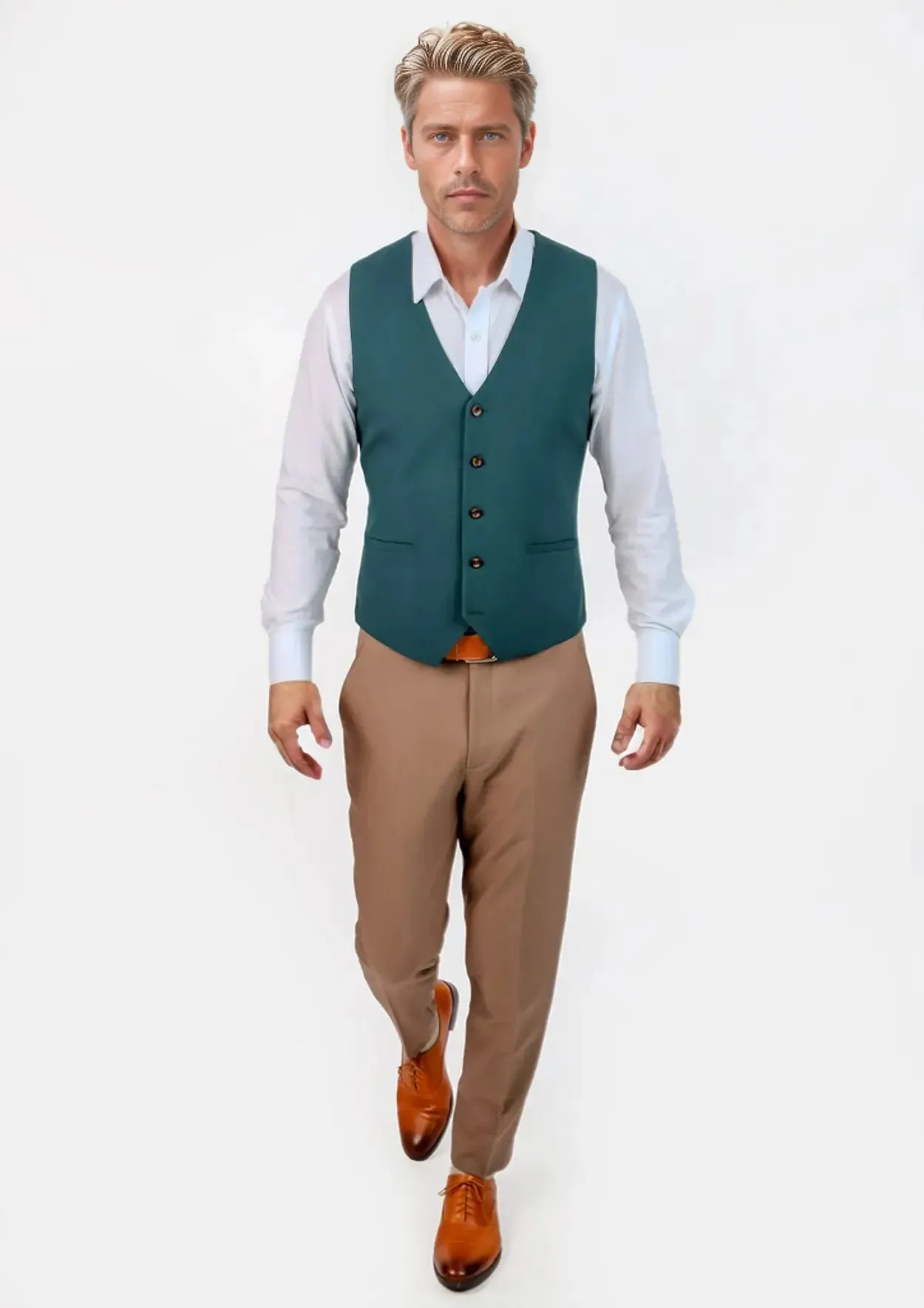 Diamantia Teal Vest sold by Sartoro product image thumbnail 5