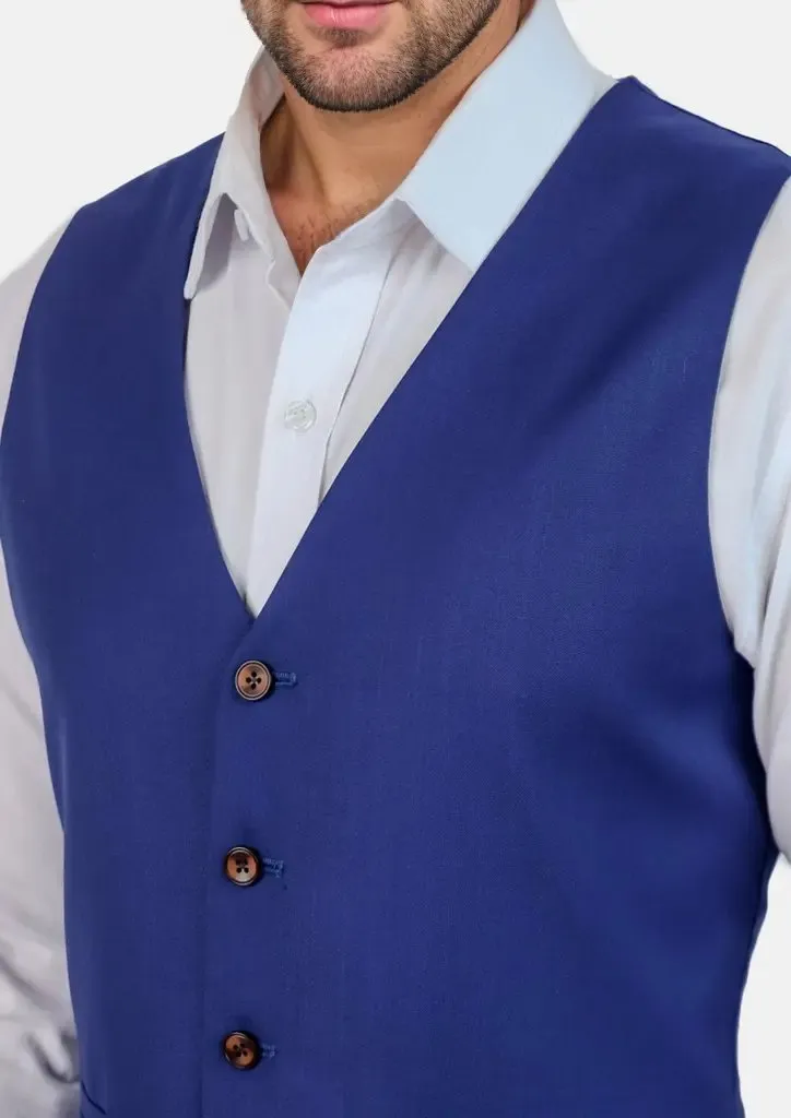 Royal Blue Twill Vest sold by Sartoro product image thumbnail 2