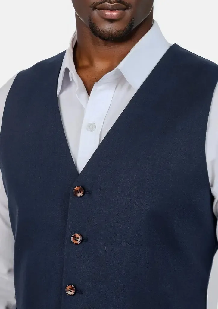 Navy Sharkskin Vest sold by Sartoro product image thumbnail 2
