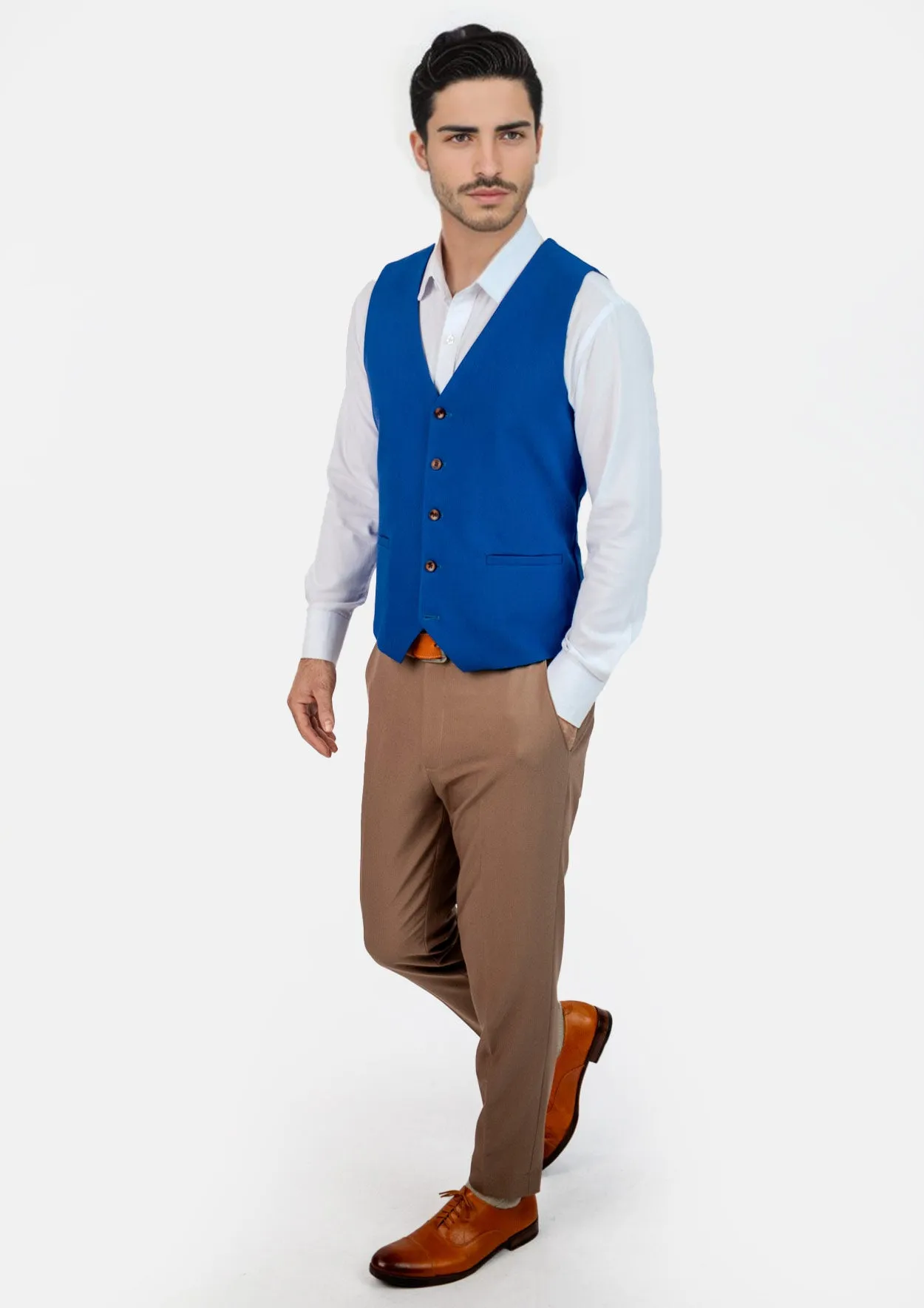 Royal Blue Vest sold by Sartoro product image thumbnail 3