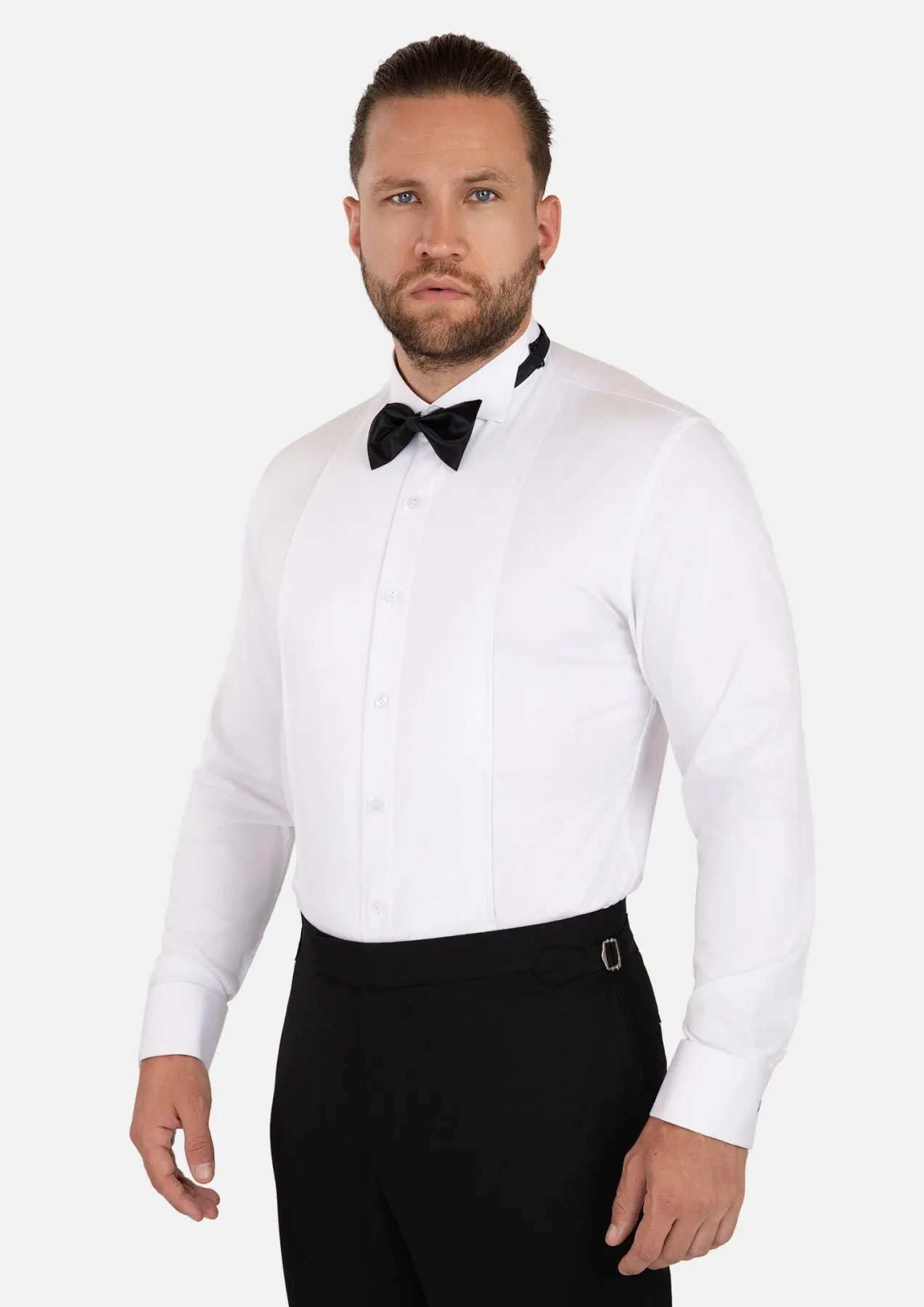 White Bamboo Tuxedo Shirt sold by Sartoro product image thumbnail 3