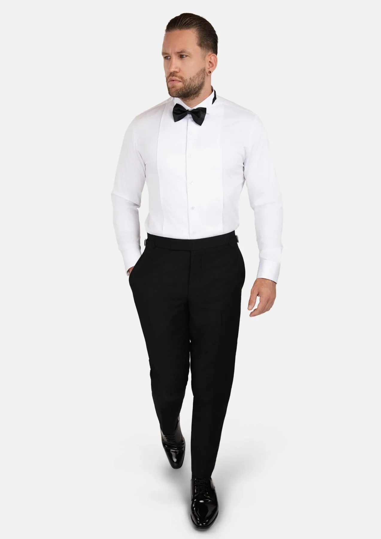 White Bamboo Tuxedo Shirt sold by Sartoro product image thumbnail 4