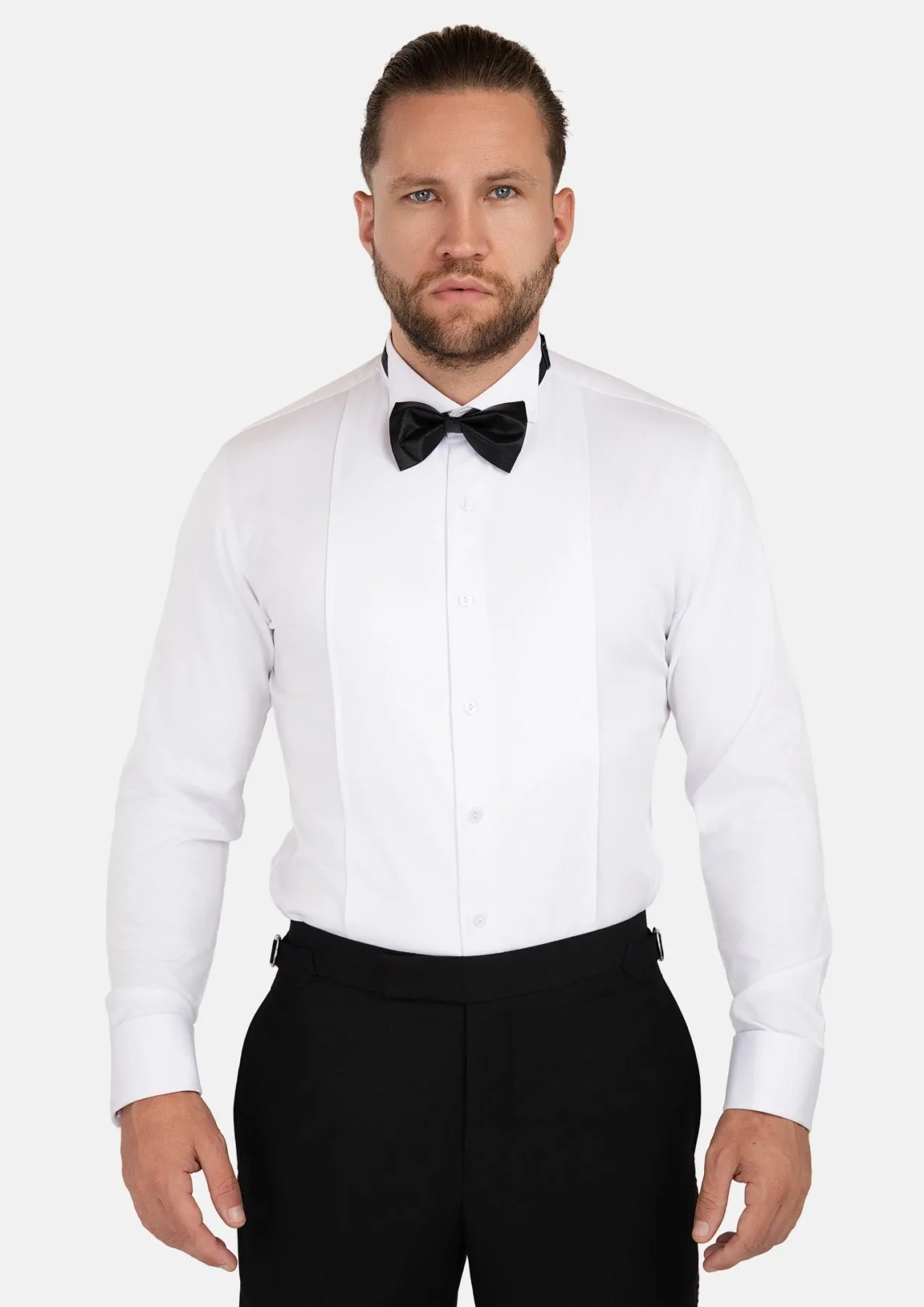 White Bamboo Tuxedo Shirt sold by Sartoro product image thumbnail 2