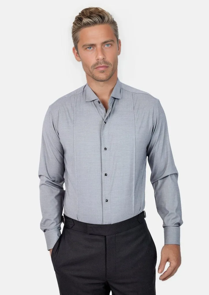 Grey Bamboo Tuxedo Shirt sold by Sartoro product image thumbnail 2
