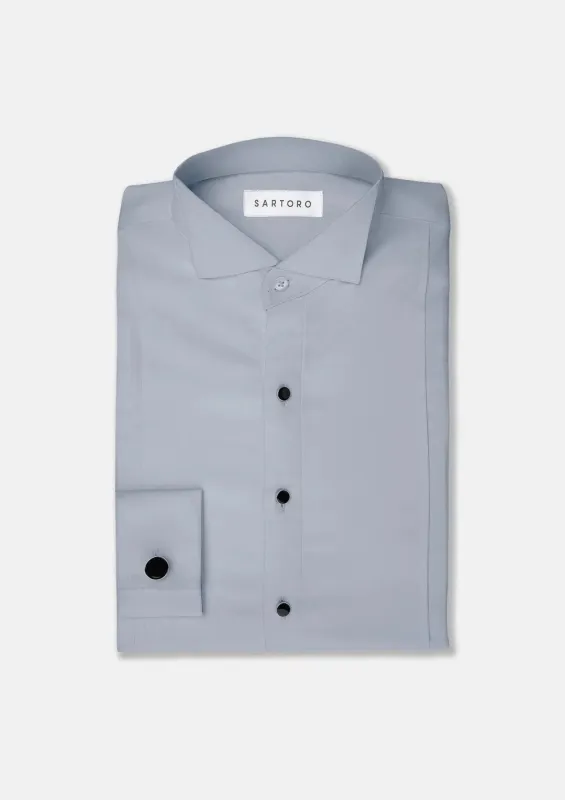 Grey Bamboo Tuxedo Shirt sold by Sartoro