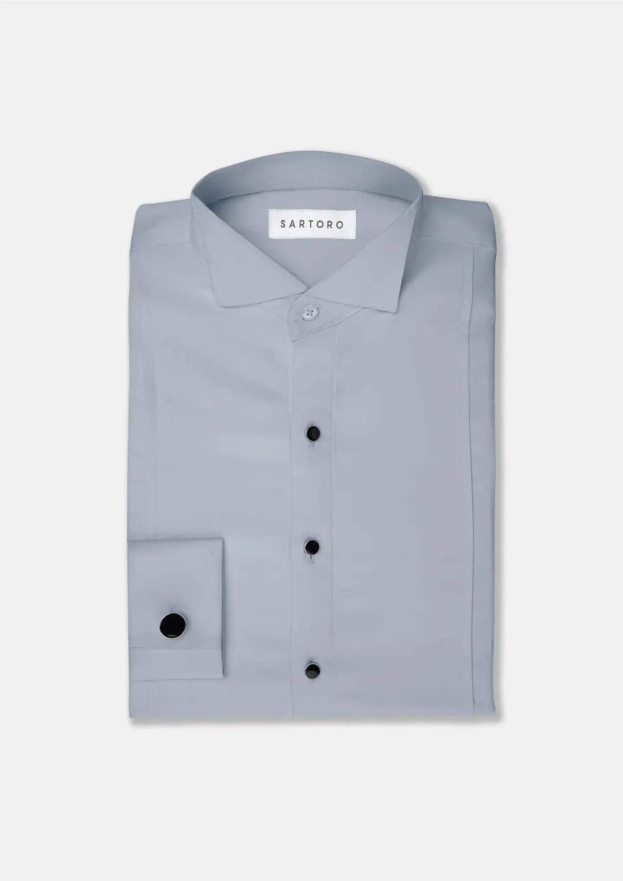 Grey Bamboo Tuxedo Shirt sold by Sartoro