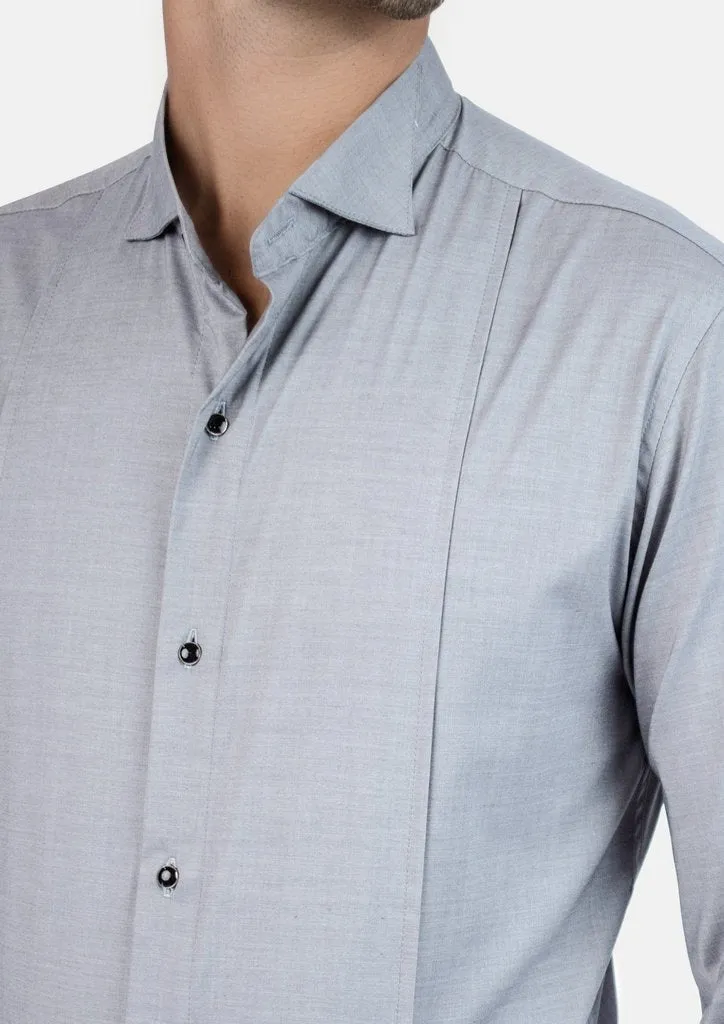 Grey Bamboo Tuxedo Shirt sold by Sartoro product image thumbnail 3