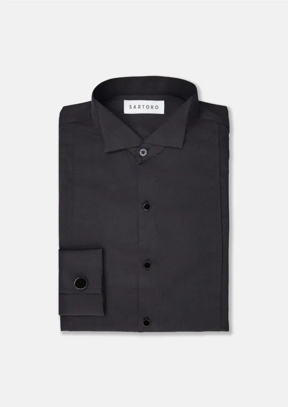 Black Bamboo Tuxedo Shirt sold by Sartoro