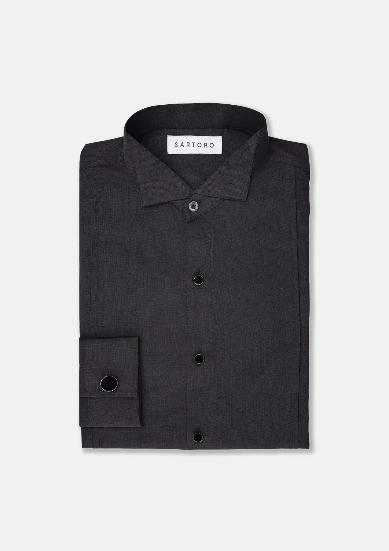 Black Bamboo Tuxedo Shirt sold by Sartoro