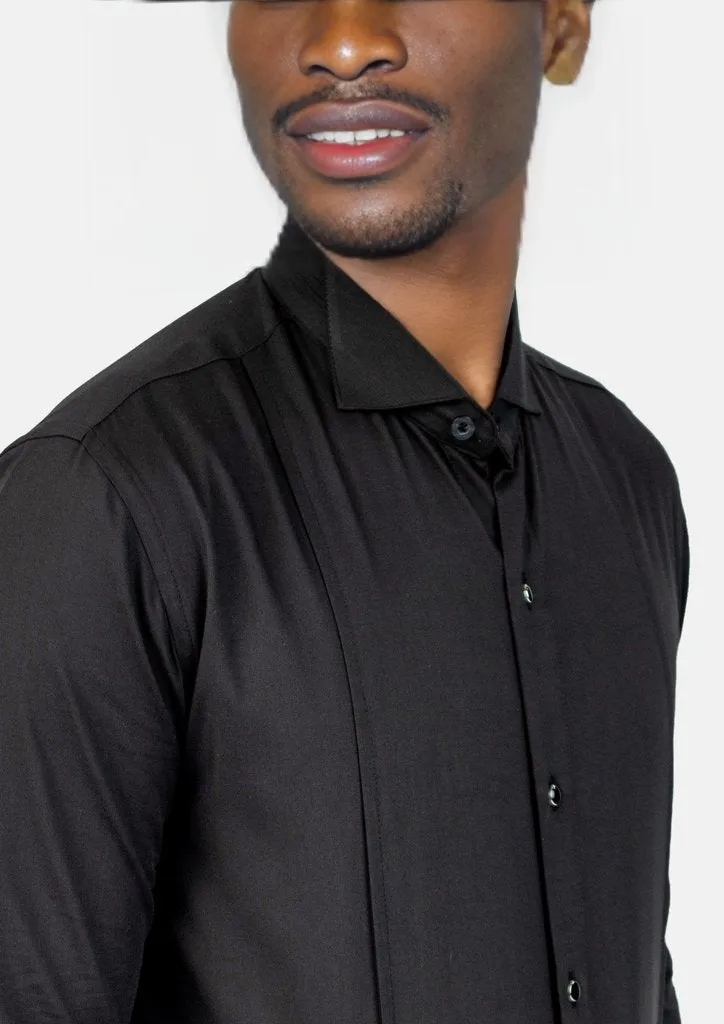 Black Bamboo Tuxedo Shirt sold by Sartoro product image thumbnail 3