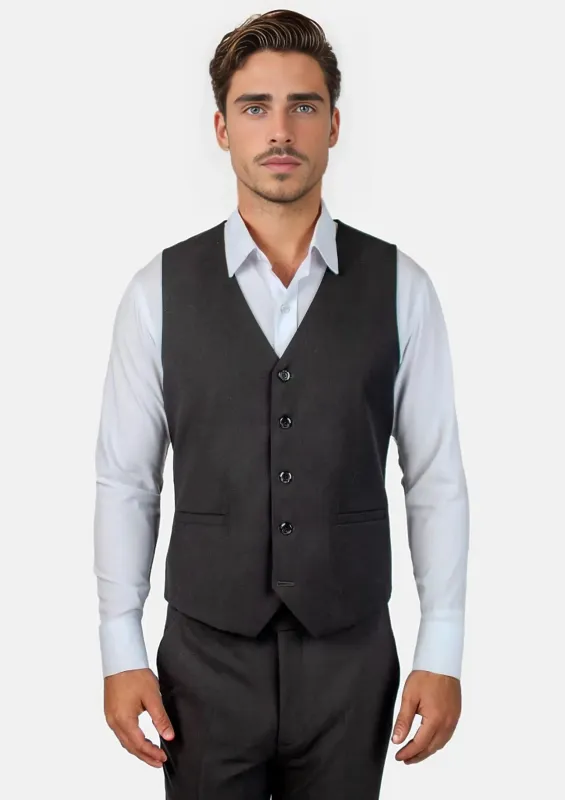Black Crosshatch Vest sold by Sartoro