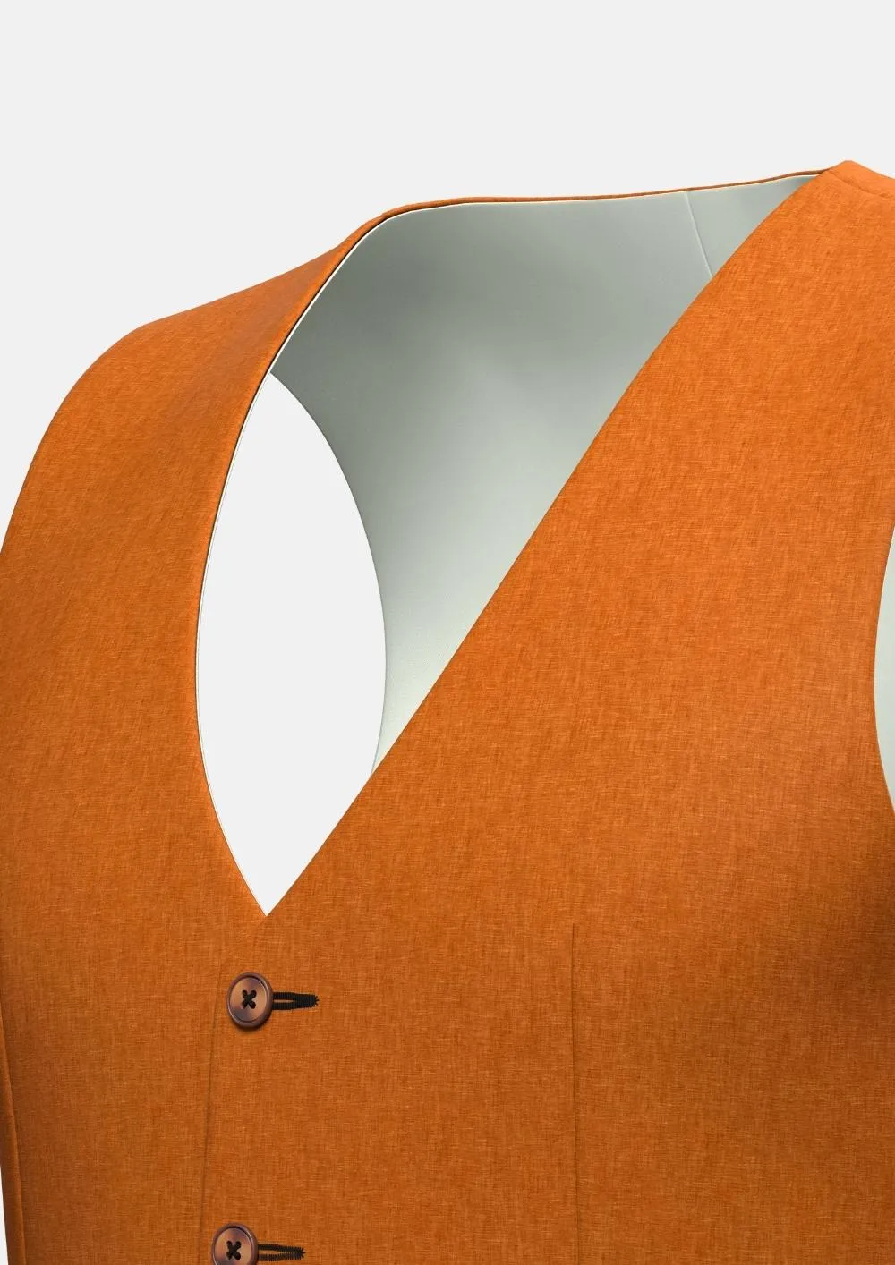 Burnt Orange Linen Vest sold by Sartoro product image thumbnail 2