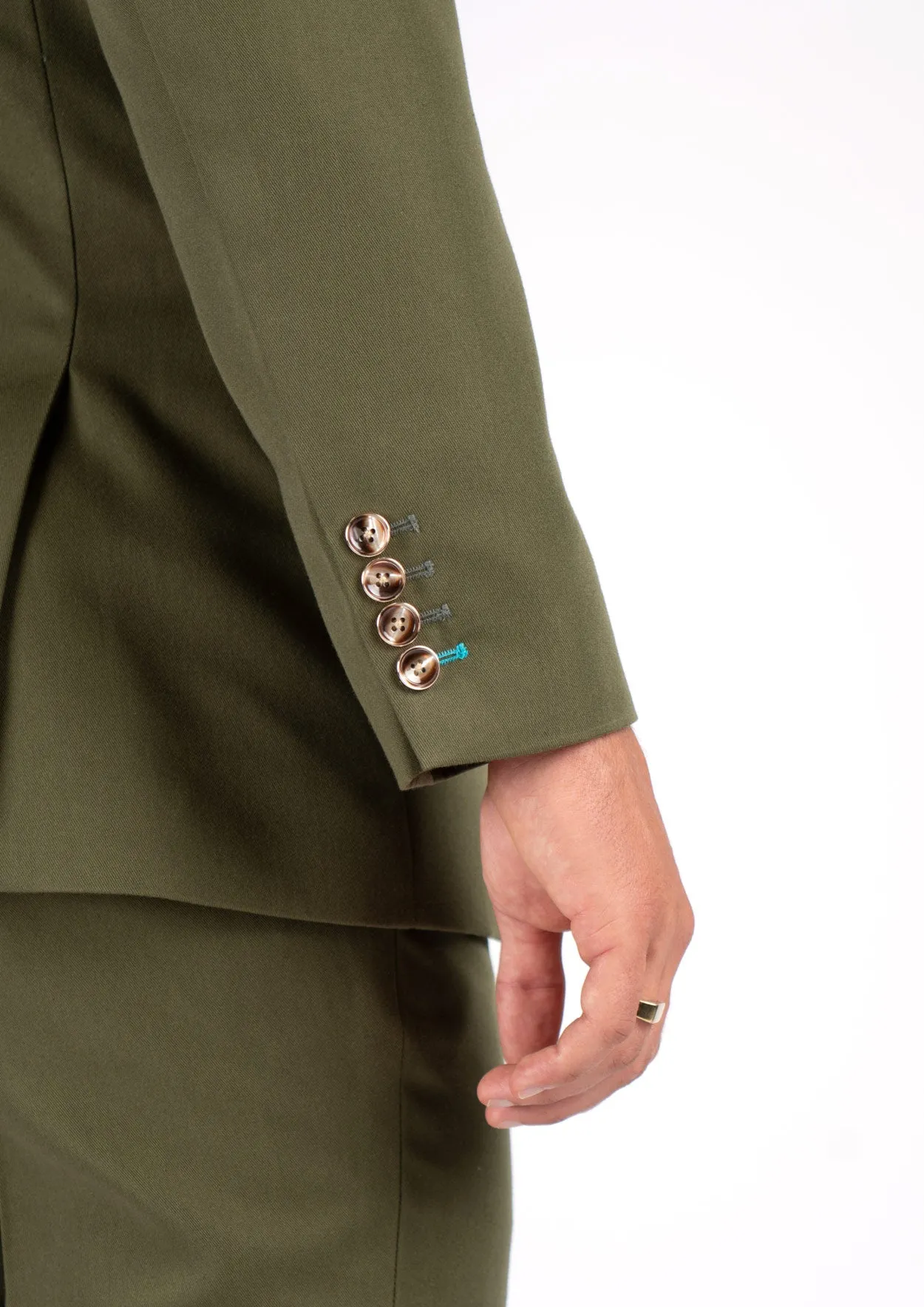 Ellis Olive Cotton Jacket sold by Sartoro product image thumbnail 4