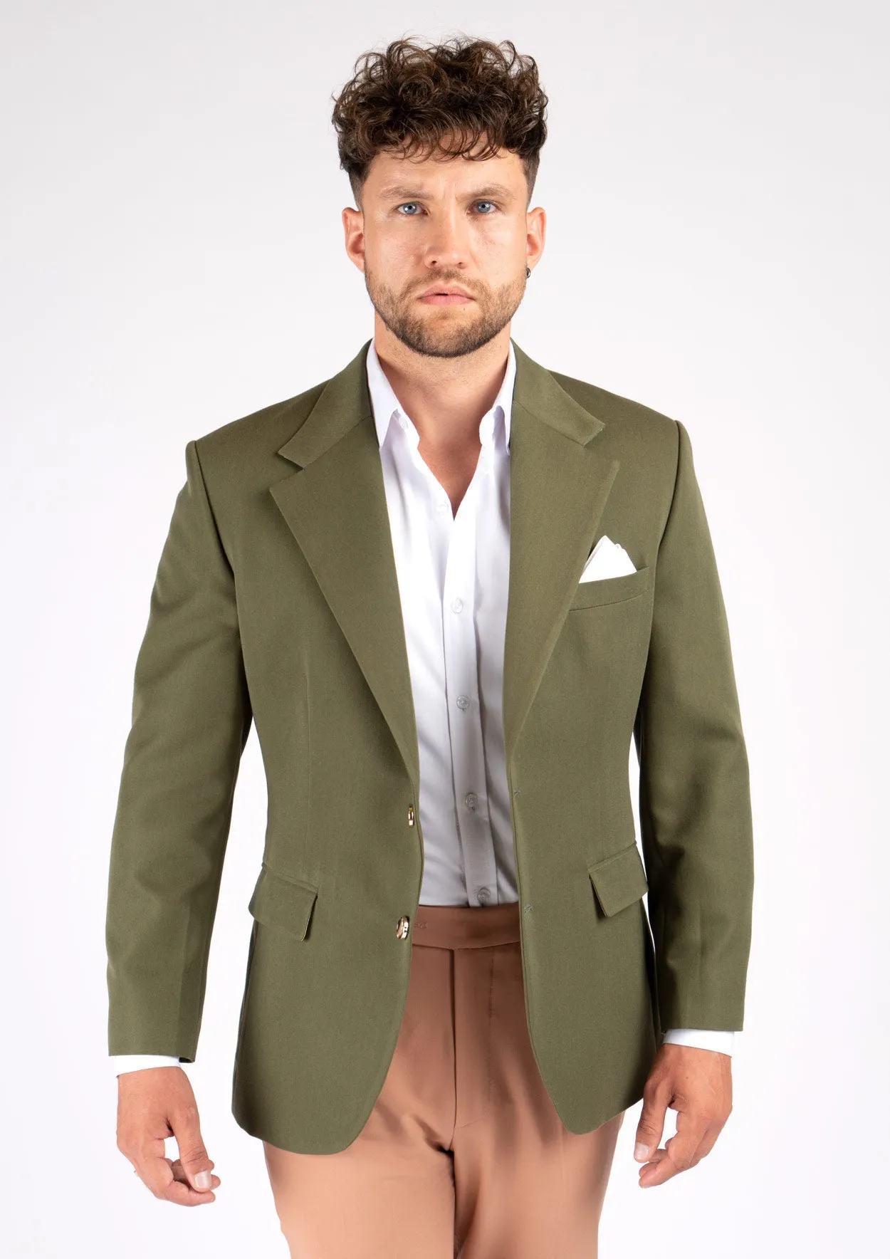 Ellis Olive Cotton Jacket sold by Sartoro