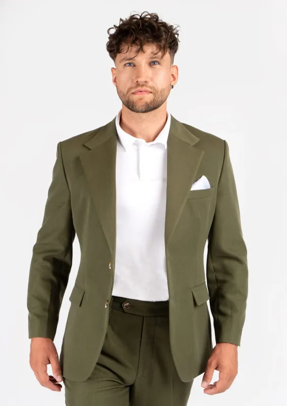 Ellis Olive Cotton Suit sold by Sartoro