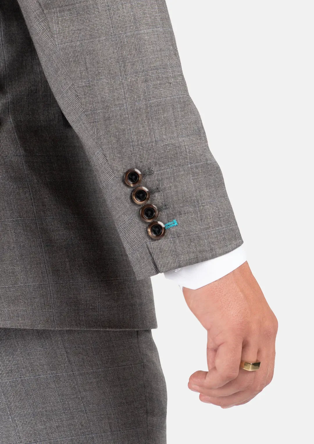 Ellis Spanish Grey Prince Of Wales Suit sold by Sartoro product image thumbnail 4