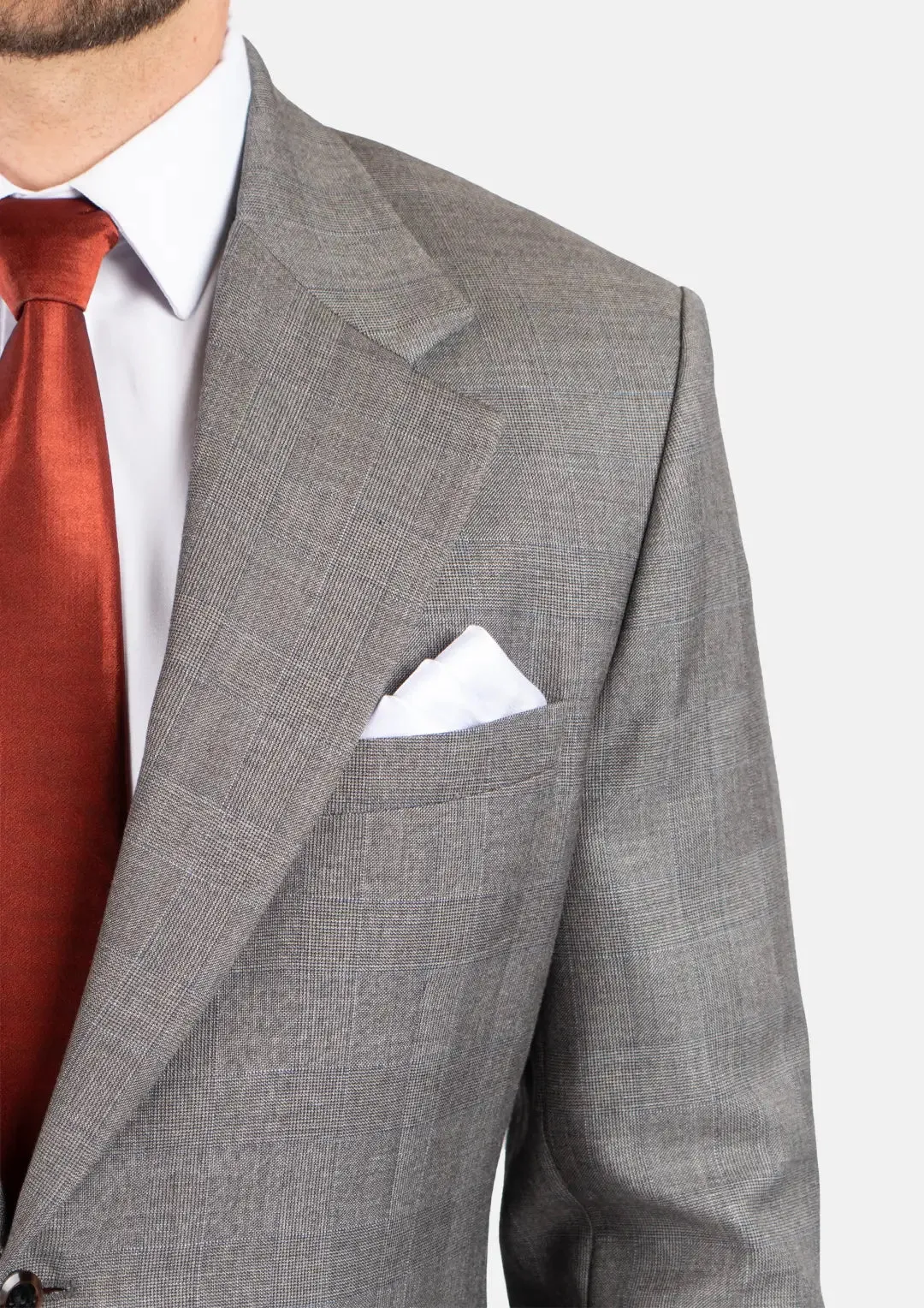 Ellis Spanish Grey Prince Of Wales Suit sold by Sartoro product image thumbnail 2
