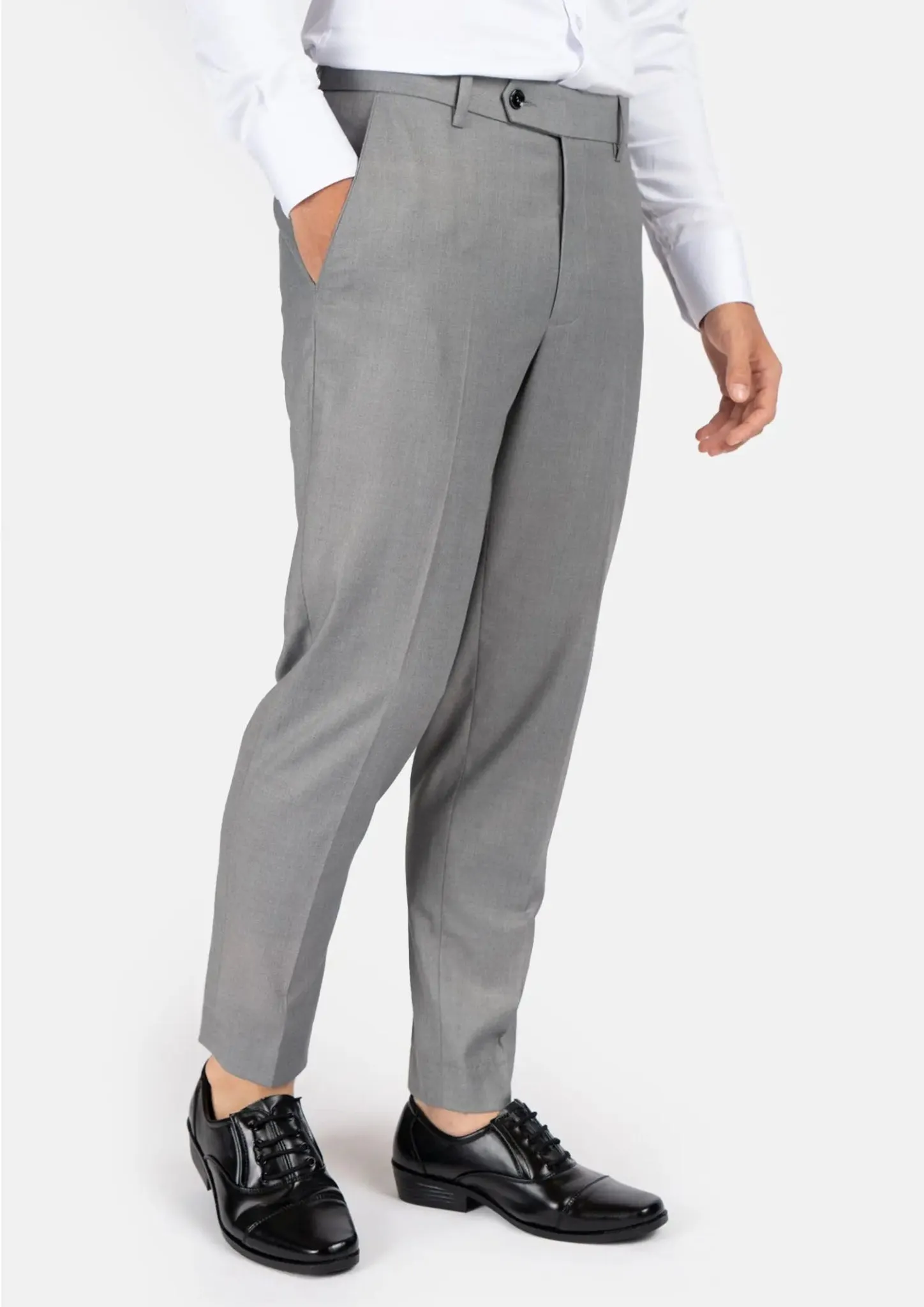Light Grey Twill Pants sold by Sartoro product image thumbnail 4