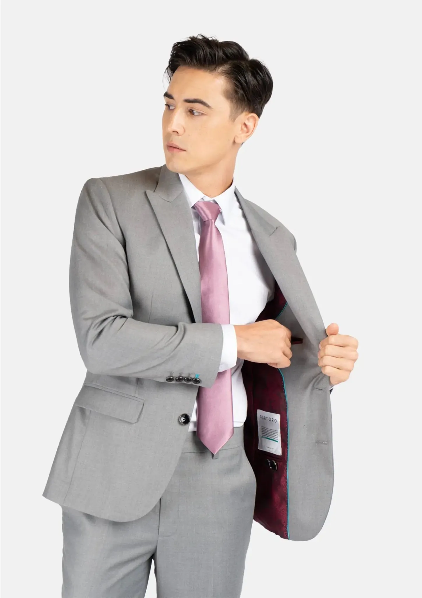 Bryant Light Grey Twill Suit sold by Sartoro product image thumbnail 4