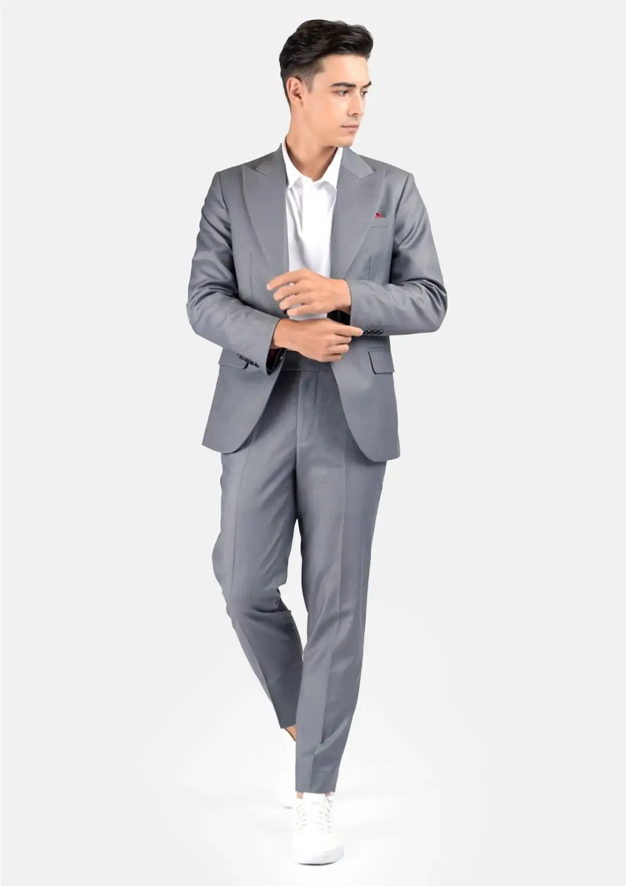 Hudson Oslo Grey Twill Suit sold by Sartoro product image thumbnail 5