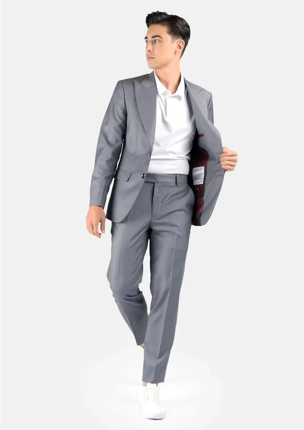 Hudson Oslo Grey Twill Suit sold by Sartoro product image thumbnail 3