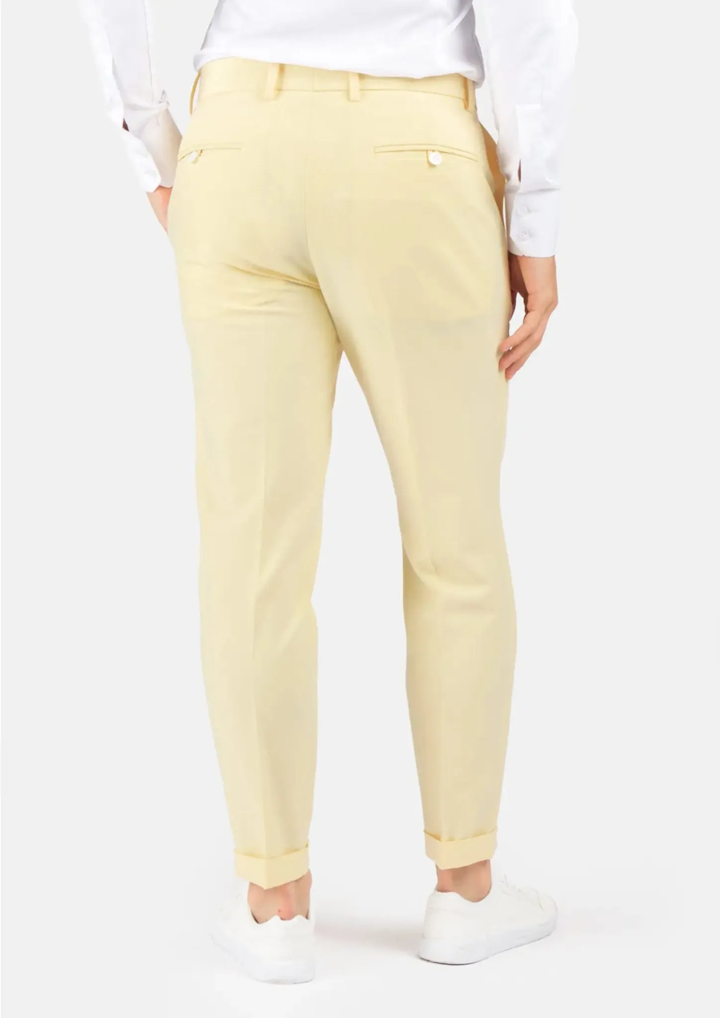 Cream Stretch Pants sold by Sartoro product image thumbnail 4