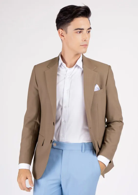 Astor Light Brown Stretch Jacket sold by Sartoro