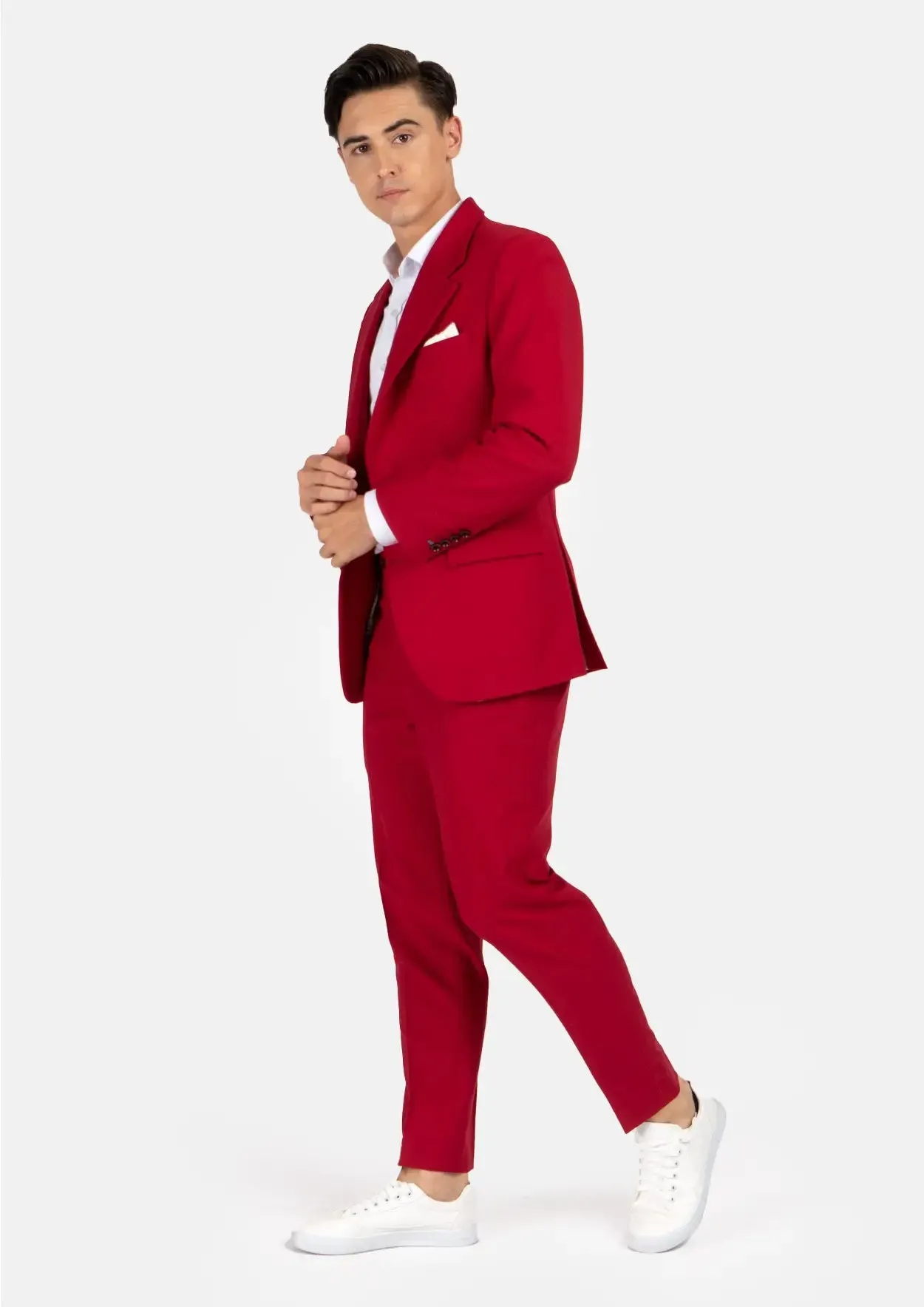 Ellis Spanish Red Stretch Suit sold by Sartoro product image thumbnail 4
